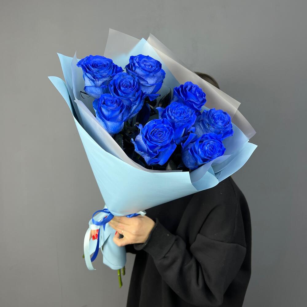 Букет из 9 синих роз Эквадор