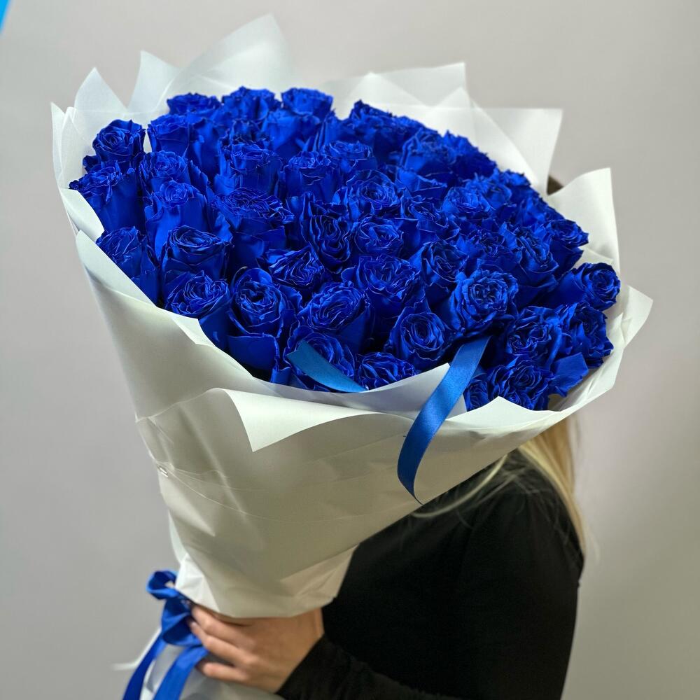 Букет из 45 синих роз Эквадор