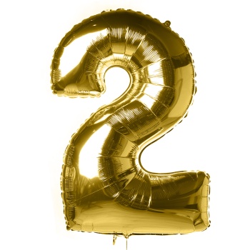 Шар "Цифра 2" Золото