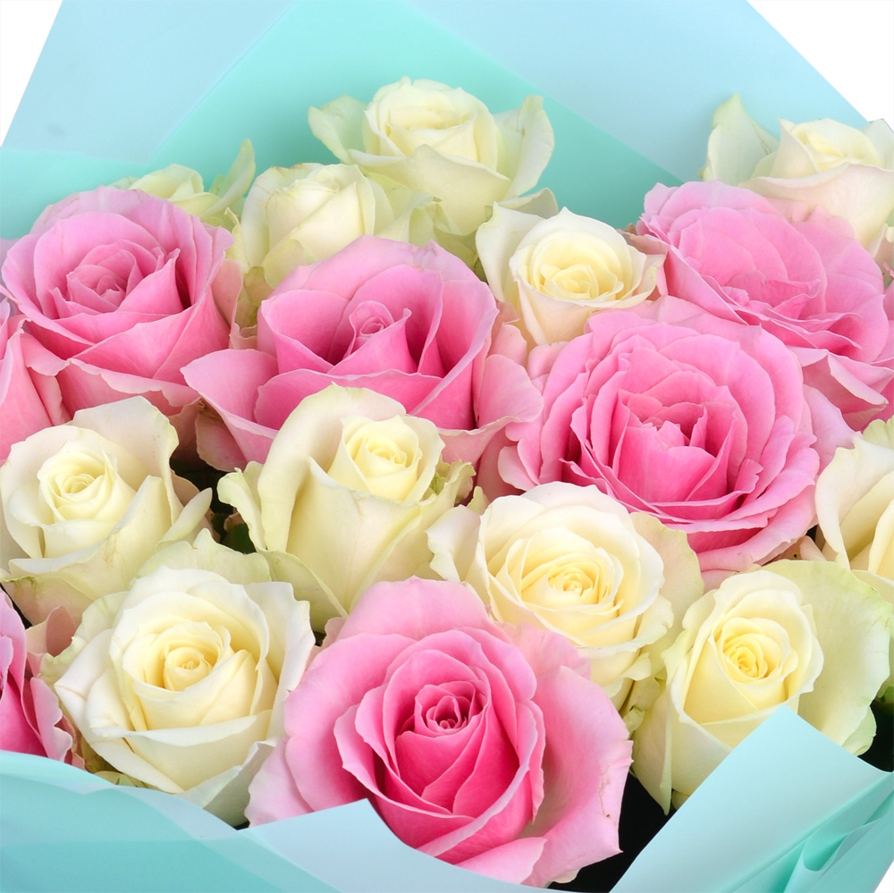 Букет из 19 роз микс 60 см