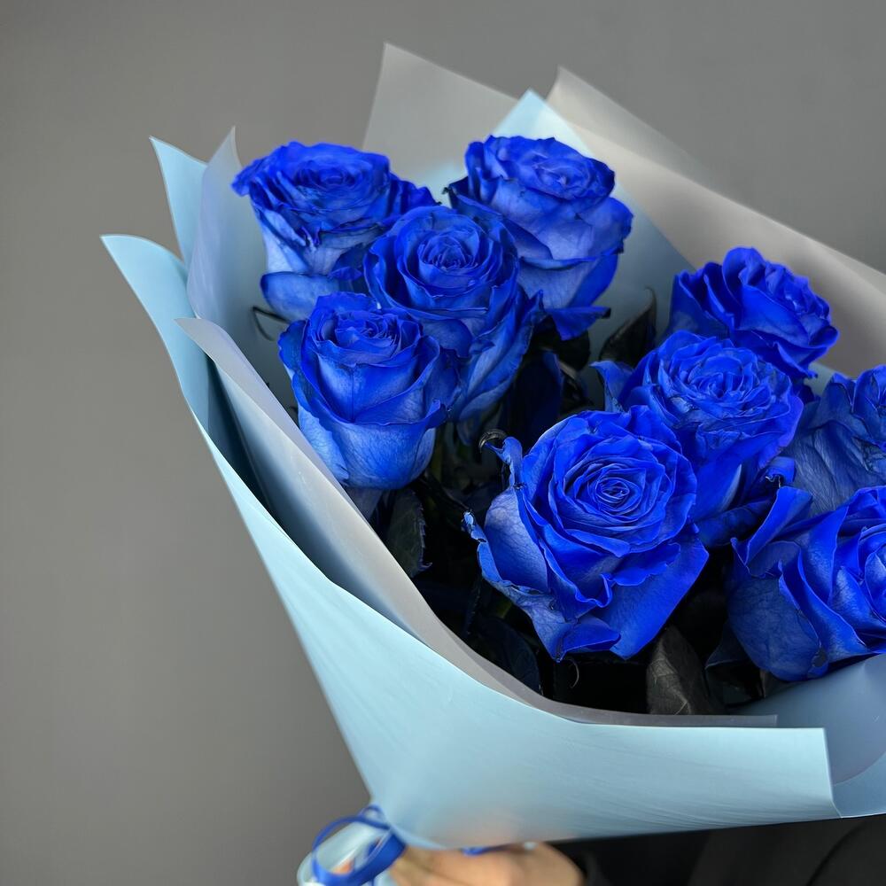Букет из 9 синих роз Эквадор