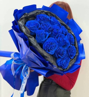 Букет из 13 синих роз Эквадор