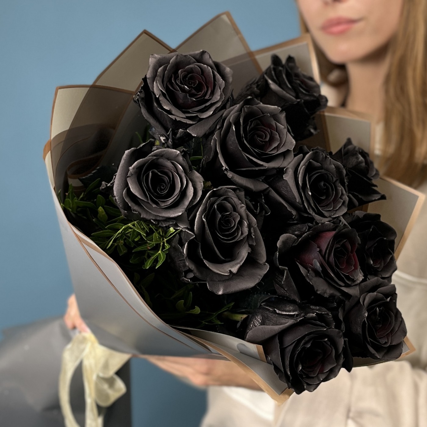 Букет из 11 чёрных роз Эквадор
