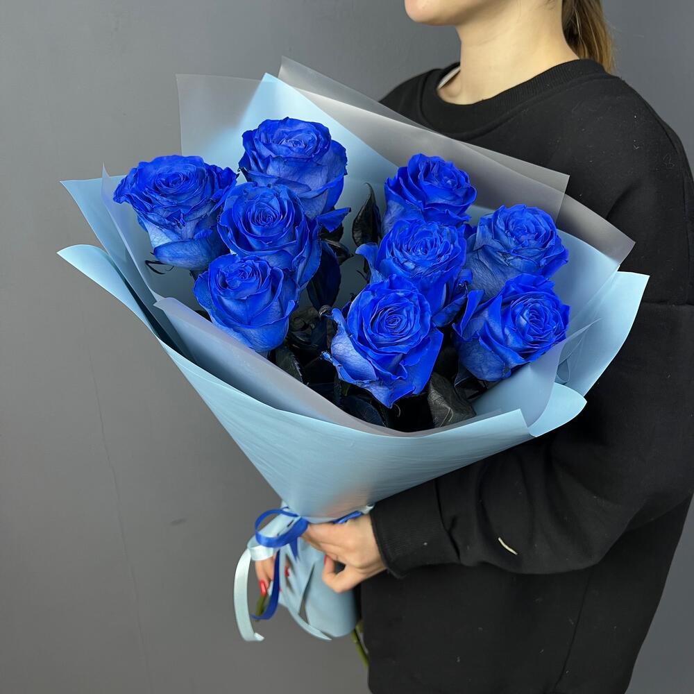Букет из 9 синих роз Эквадор