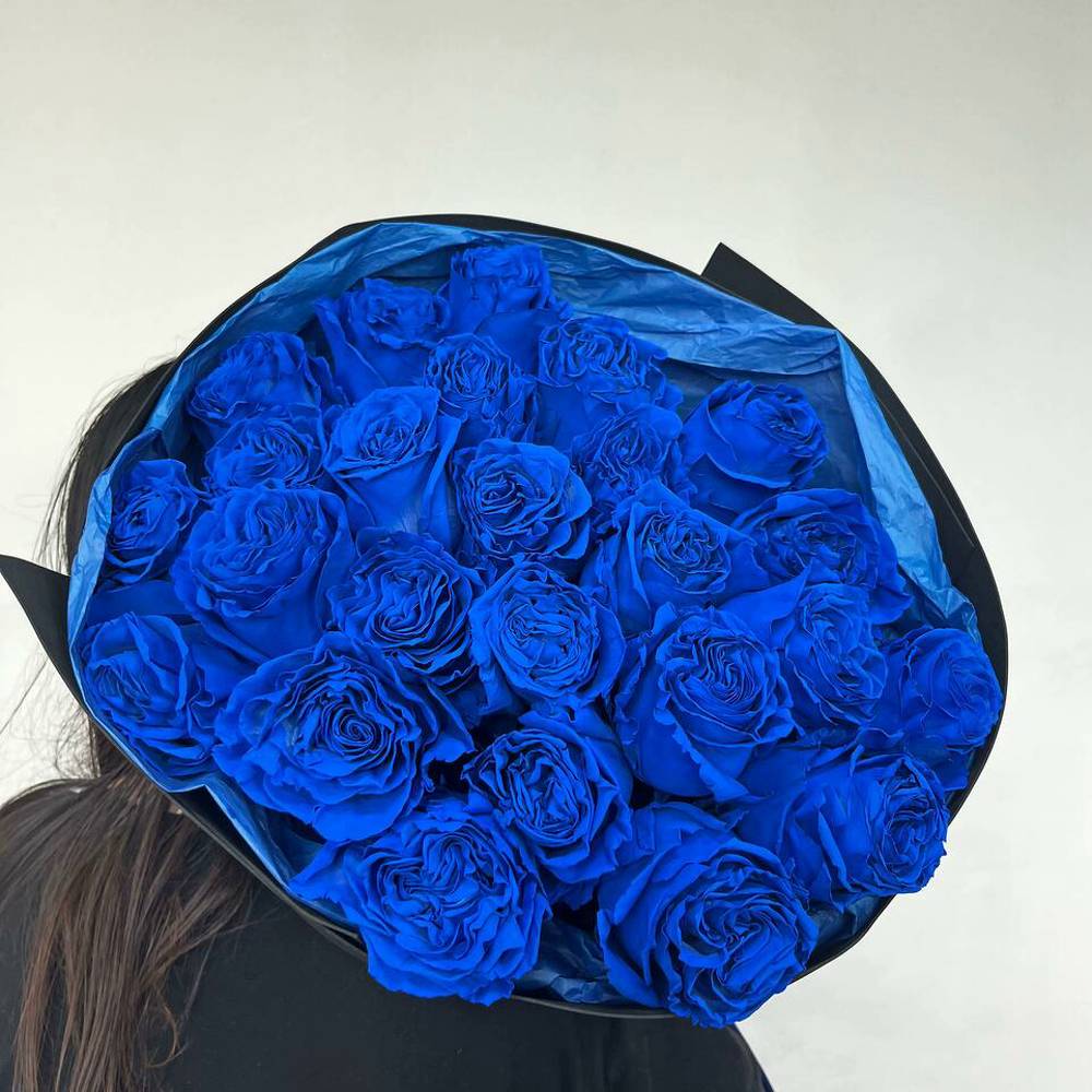 Букет из 25 синих роз Эквадор