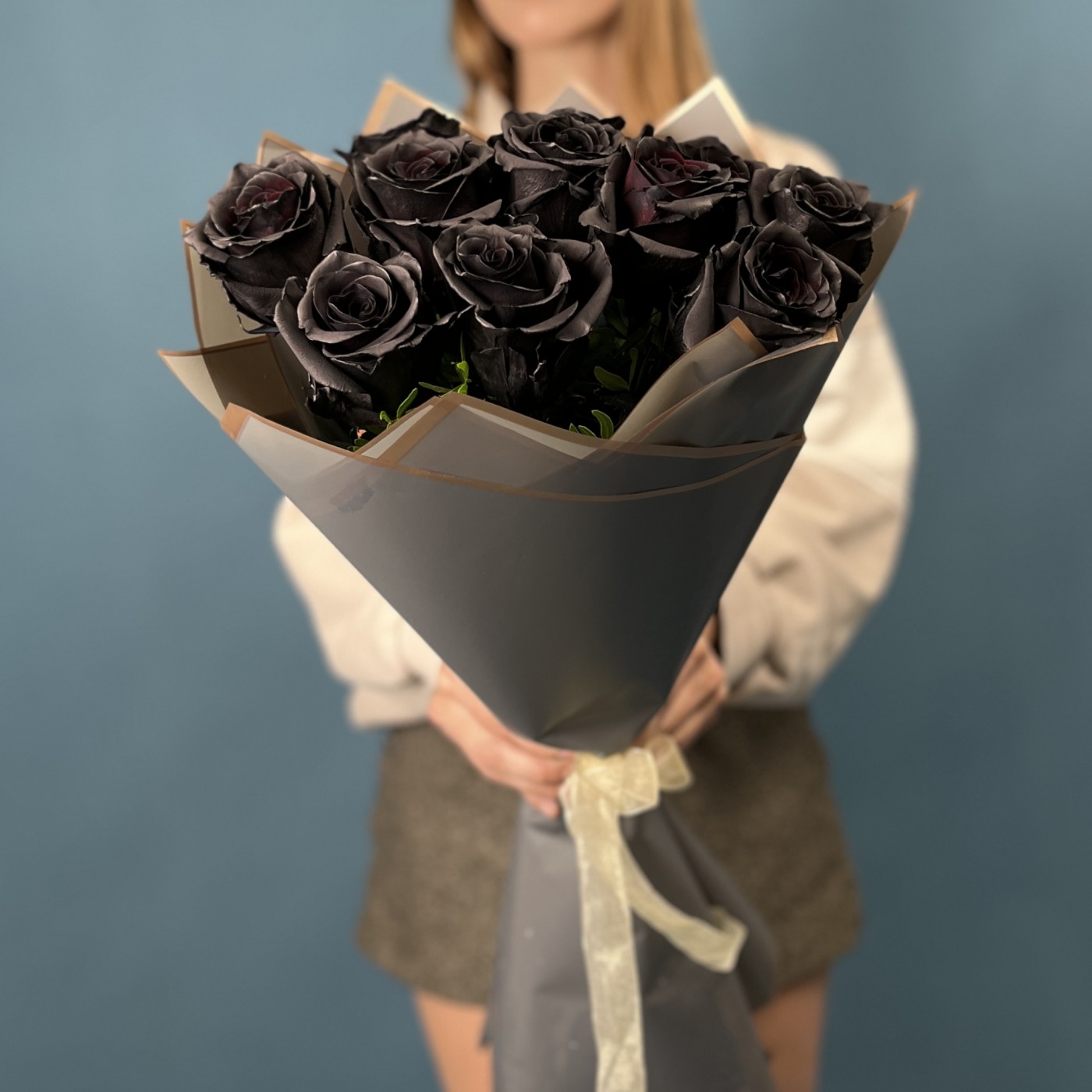 Букет из 11 чёрных роз Эквадор