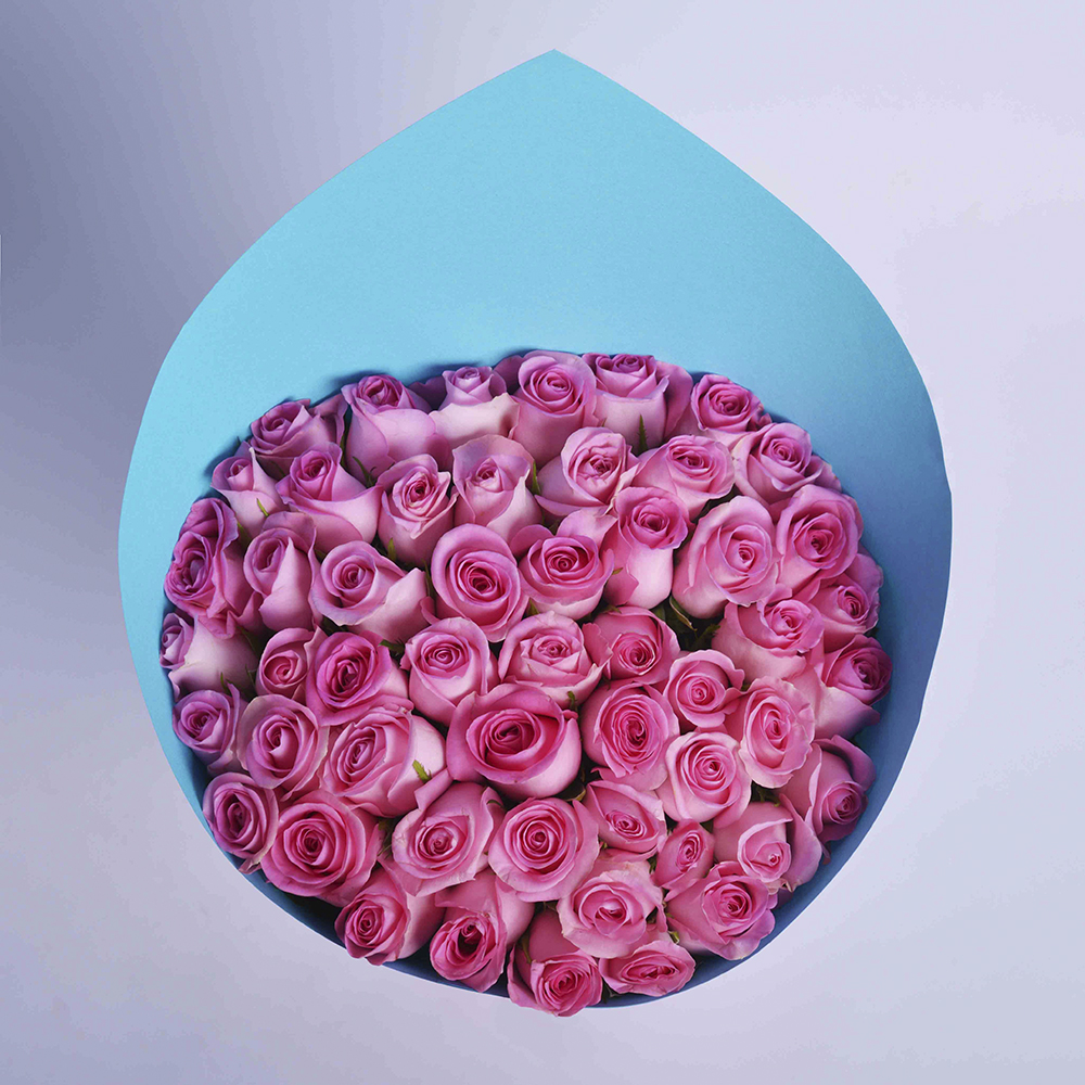 Букет из 51 розовой розы
