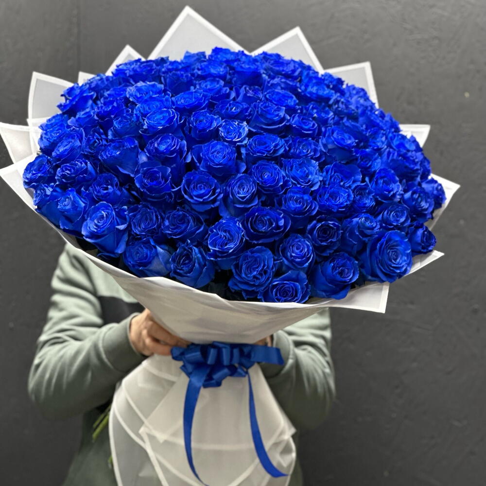 Букет из 101 синей розы Эквадор