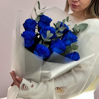 Букет из 9 синих роз Эквадор
