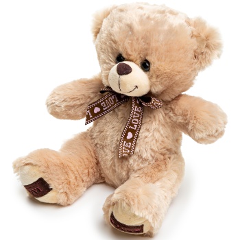 Плюшевый мишка бежевый 39х30