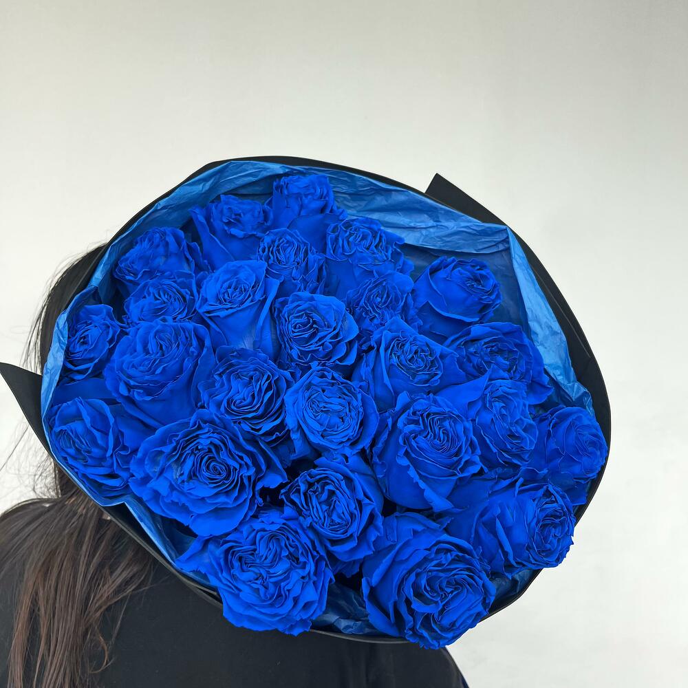 Букет из 25 синих роз Эквадор