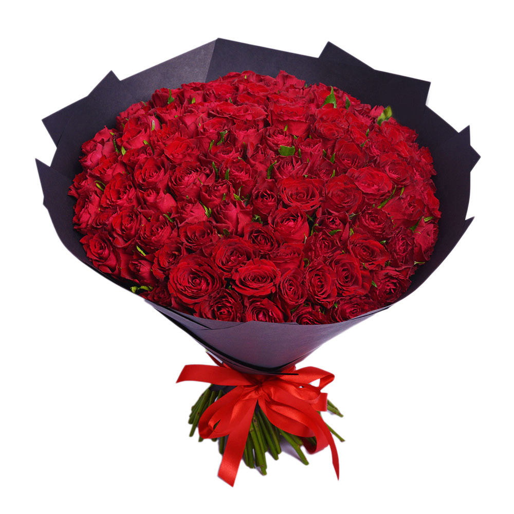 101 красная роза