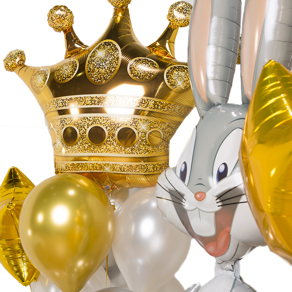 Композиция шаров с зайцем Банни