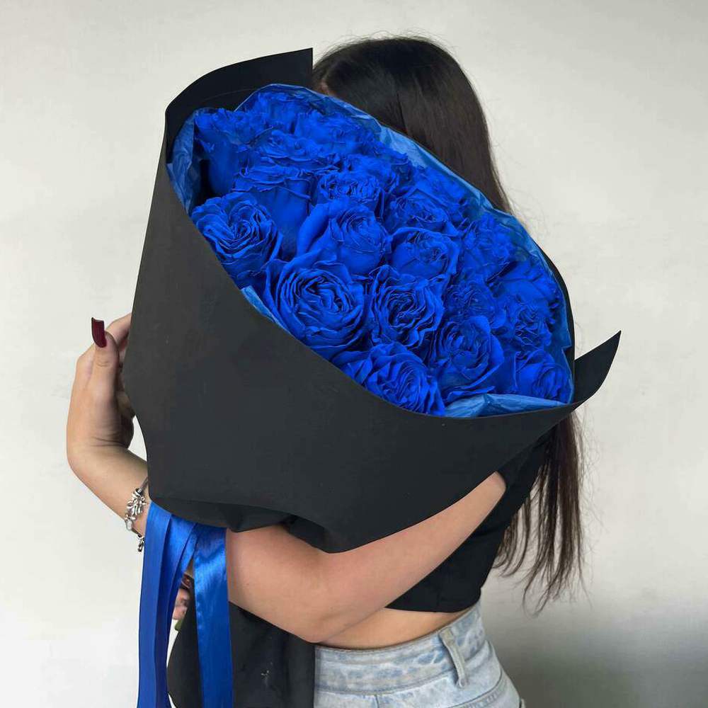 Букет из 25 синих роз Эквадор