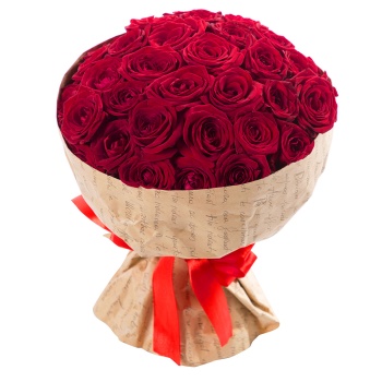 35 красных роз 40 см