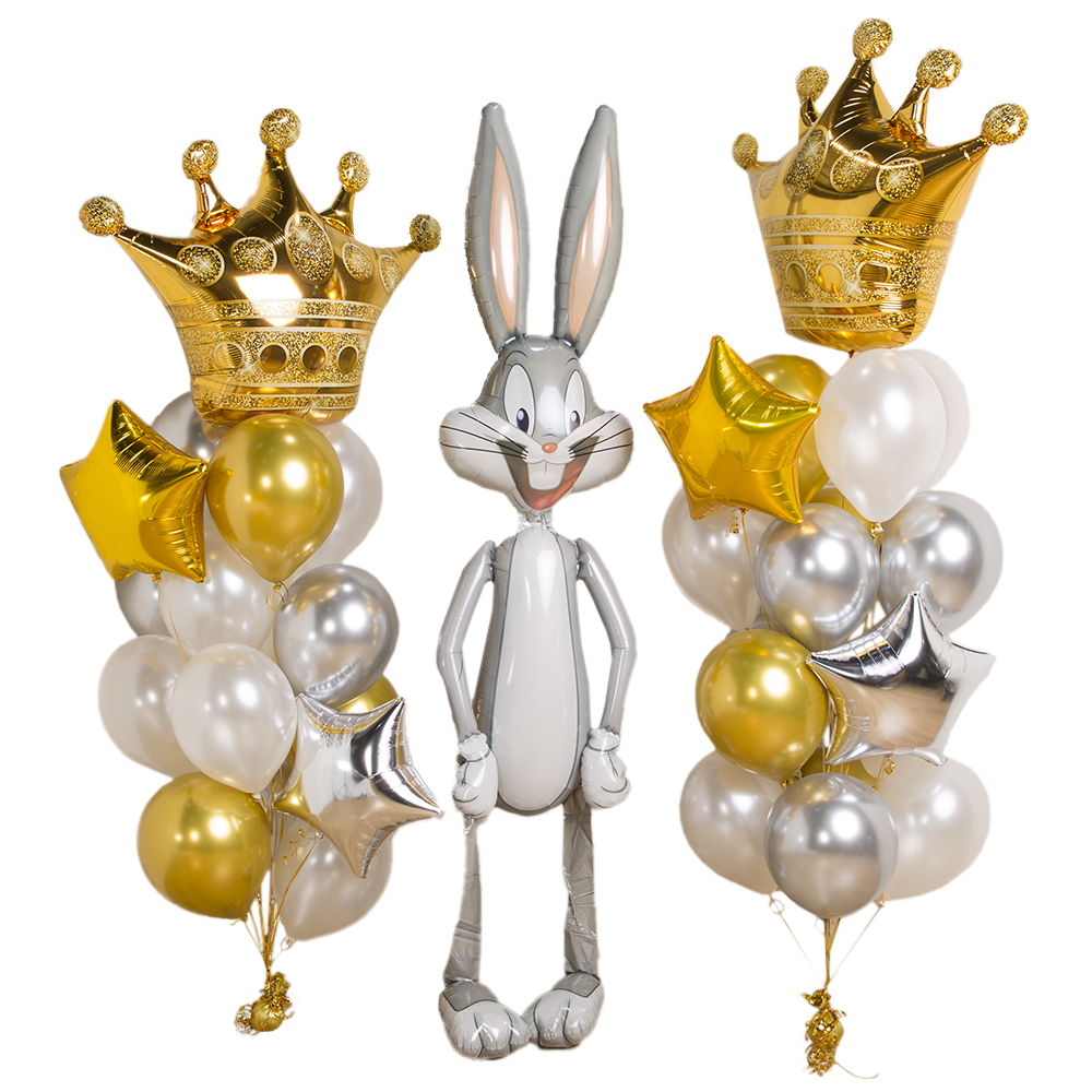 Композиция шаров с зайцем Банни