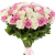 Букет из 51 белой и розовой розы Букет из 51 белой и розовой розы