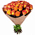 Букет из 31 оранжевой розы в крафте